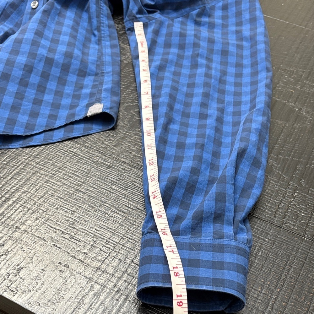 Todd Snyder Blue and Black Checkered Shirt - Picture 9 of 9